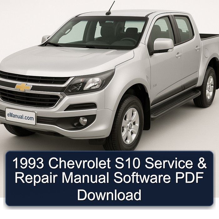 1993 Chevrolet S10 Software Service Repair Workshop Manual PDF