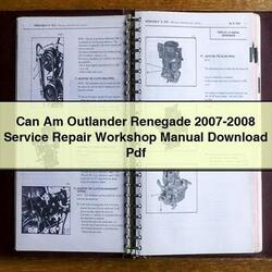 2007-2008 Can Am Outlander Renegade Service Repair Workshop Manual PDF