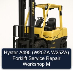 Hyster A495 (w20za W25za) Forklift M Service Repair Workshop Manual PDF