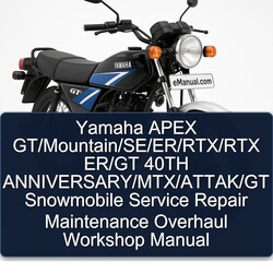Yamaha Apex Gt/mountain/se/er/rtx/rtx Er/gt 40TH Anniversary/mtx/attak/gt Snowmobile Service Repair Workshop Manual PDF