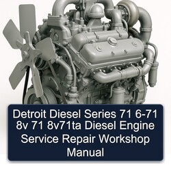 Detroit Diesel 71 Series 6-71 8V 8v71ta Engine Service Repair Workshop Manual PDF