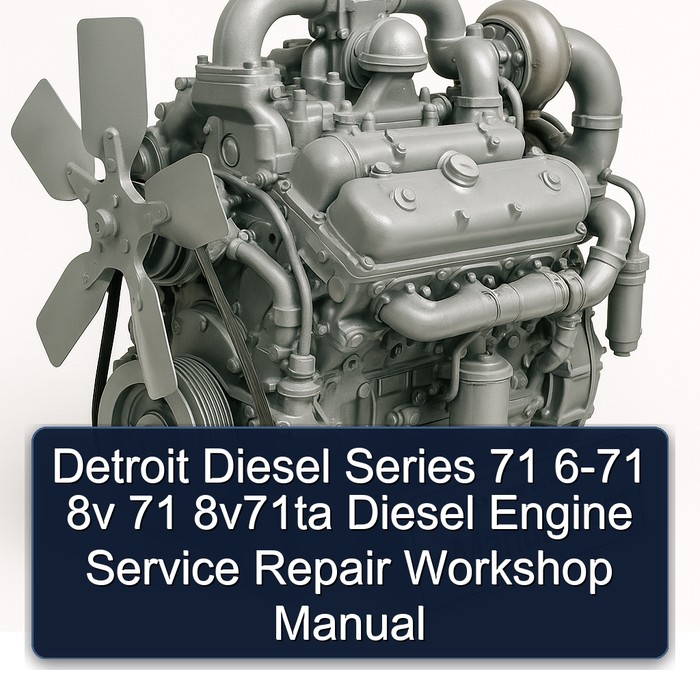 Detroit Diesel 71 Series 6-71 8V 8v71ta Engine Service Repair Workshop Manual PDF