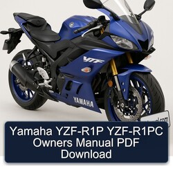 Yamaha YZF Models YZF-R1P YZF-R1PC Owners Owner's Manual PDF