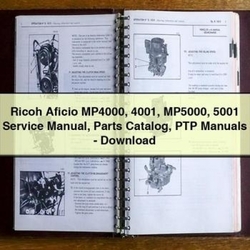 Ricoh Aficio MP4000 4001 MP5000 5001 PTP Parts Catalog PDF