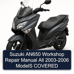 2003-2006 Suzuki Burgman Series AN650 All - Models Covered Service Repair Workshop Manual PDF