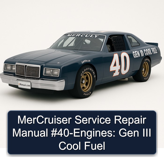 Mercruiser 40-engines: Gen III Cool Fuel Service Repair Workshop Manual PDF