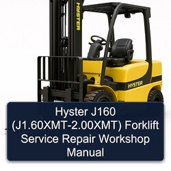 Hyster J160 (j1.60xmt-2.00xmt) Forklift J1.60XMT 2.00XMT Service Repair Workshop Manual PDF