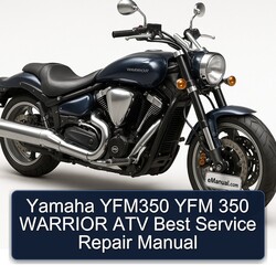 Yamaha YFM350 YFM 350 WARRIOR ATV Best Manual de servicio y reparación 
