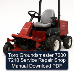 Toro Groundsmaster 7200 7210 Shop Service Repair Workshop Manual PDF