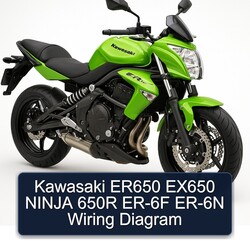 Kawasaki ER650 EX650 NINJA 650R ER-6F ER-6N Wiring Diagram