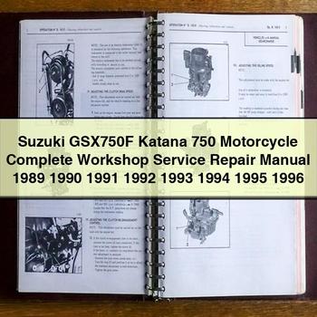 1989-1996 Suzuki Katana Models GSX750F 750 Motorcycle Service Repair Workshop Manual PDF
