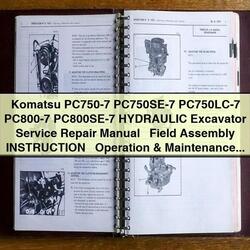 Komatsu PC750-7 Pc800se-7 Hydraulic Excavator , Field Assembly Instruction, Operation Service Repair Workshop Manual PDF