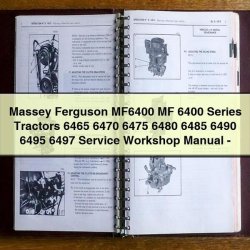 Massey Ferguson MF6400 MF 6400 Series Tractors 6465 6470 6475 6480 6485 6490 6495 6497 Service Repair Workshop Manual PDF