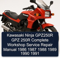 1986-1991 Kawasaki Ninja GPZ250R GPZ 250R Service Repair Workshop Manual PDF