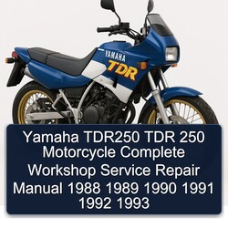 1988-1993 Yamaha TDR Models TDR250 250 Motorcycle Service Repair Workshop Manual PDF