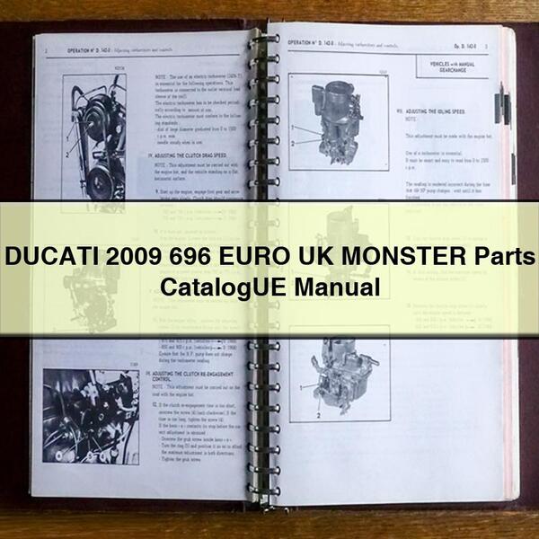 2009 Ducati Monster 696 Euro UK Parts Catalog PDF