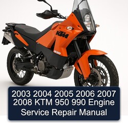 2003 2004 2005 2006 2007 2008 KTM 950 990 Engine Manual de servicio y reparación 