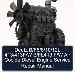 Deutz 413 B/f6/8/10/12l /413f/w B/fl413 F/w Air Coolde Diesel Engine Service Repair Workshop Manual PDF