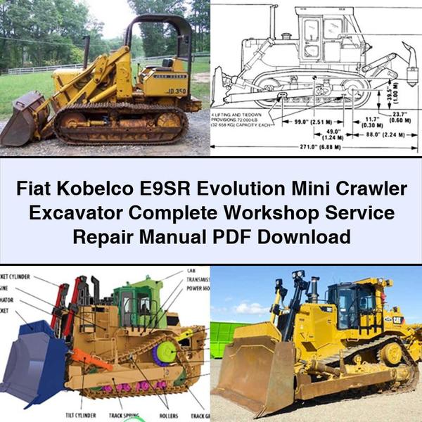Fiat Kobelco E9SR Evolution Mini Crawler Excavator Service Repair Workshop Manual PDF