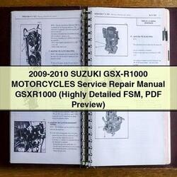 2009-2010 Suzuki GSX Series GSX-R1000 Motorcycles Gsxr1000 (highly FSM Preview) Service Repair Workshop Manual PDF