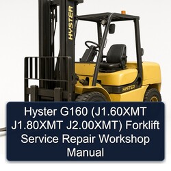 Hyster G160 (j1.60xmt J1.80xmt J2.00xmt) Forklift J1.60XMT J2.00XMT Service Repair Workshop Manual PDF