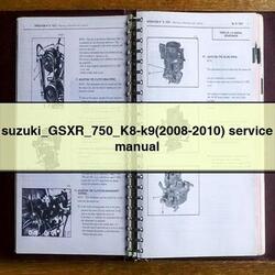 2008-2010 Suzuki Gsxr 750 K8-k9( - ) Service Repair Workshop Manual PDF