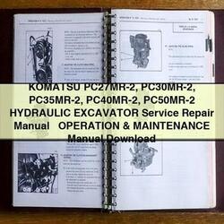 Komatsu Pc27mr-2 Pc50mr-2 Hydraulic Excavator Operation Service Repair Workshop Manual PDF
