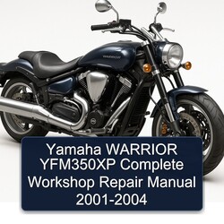 2001-2004 Yamaha Warrior YFM350XP Service Repair Workshop Manual PDF