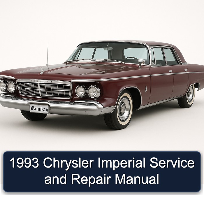 1993 Chrysler Imperial Service Repair Workshop Manual PDF