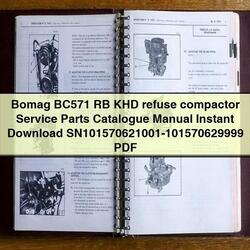 Bomag BC571 RB KHD Refuse Compactor Sn101570621001-101570629999 Parts Catalog PDF
