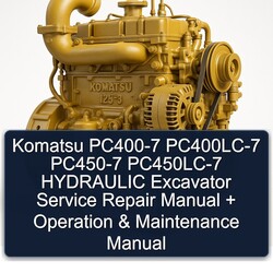 Komatsu PC400-7 Pc400lc-7 PC450-7 Pc450lc-7 Hydraulic Excavator Operation Service Repair Workshop Manual PDF