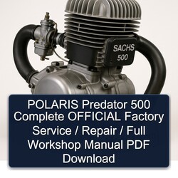 Polaris Predator 500 Official / Service Repair Workshop Manual PDF