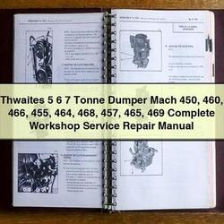 Thwaites 5 6 7 Tonne Dumper Mach 450 460 466 455 464 468 457 465 469 Service Repair Workshop Manual PDF