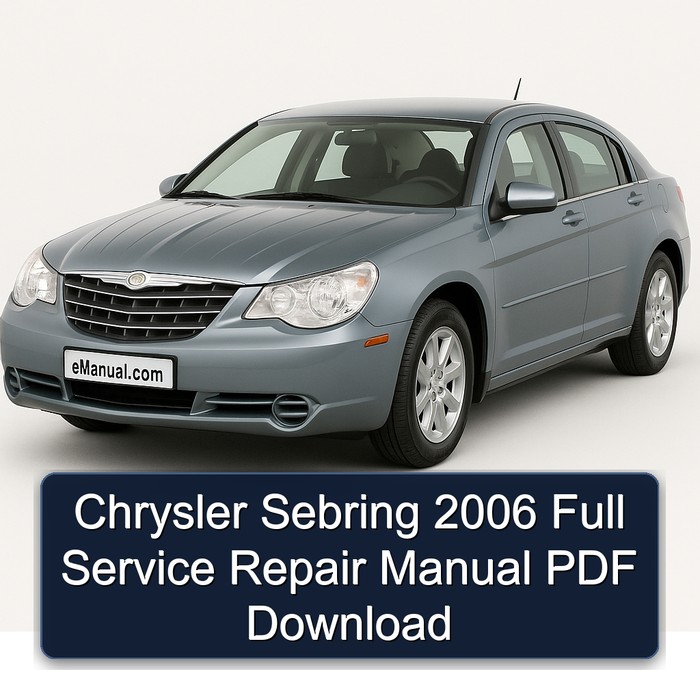 2006 Chrysler Sebring Service Repair Workshop Manual PDF