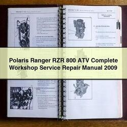 2009 Polaris Ranger RZR 800 ATV Service Repair Workshop Manual PDF