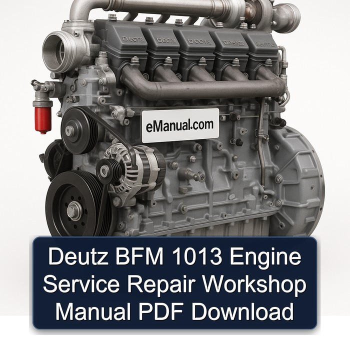 Deutz 1013 BFM Engine Service Repair Workshop Manual PDF