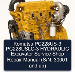 Komatsu Pc228us-3 Pc228uslc-3 Hydraulic Excavator Shop (s/n: 30001 Up) Service Repair Workshop Manual PDF
