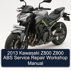 2013 Kawasaki Z Series Z800 ABS Service Repair Workshop Manual PDF