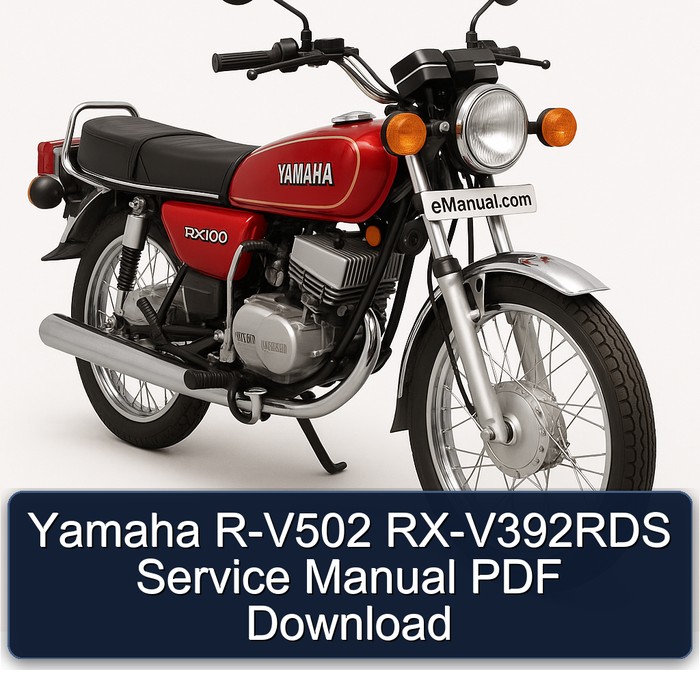 Yamaha RX Models R-V502 Rx-v392rds Service Repair Workshop Manual PDF