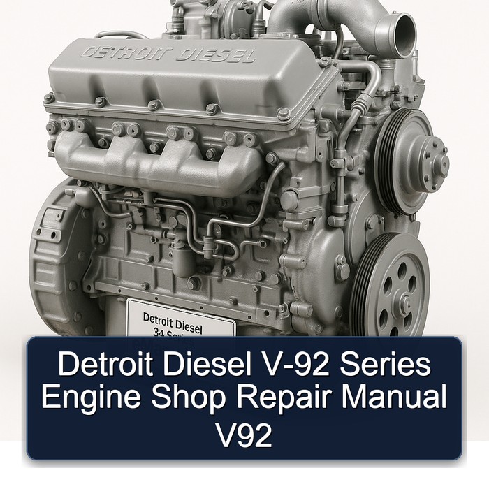 Detroit Diesel 92 Series V- Engine Shop V92 Service Repair Workshop Manual PDF