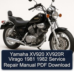 1981-1982 Yamaha Virago XV920 XV920R Service Repair Workshop Manual PDF