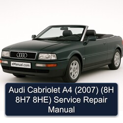 2007 Audi Cabriolet A4 (8h 8h7 8he) Service Repair Workshop Manual PDF