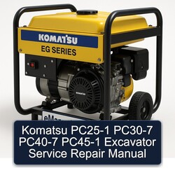 Komatsu PC25-1 PC30-7 PC40-7 PC45-1 Excavator Service Repair Workshop Manual PDF