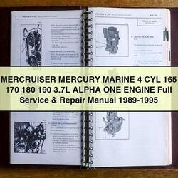 1989-1995 Mercruiser Mercury Marine 4 CYL 165 170 180 190 3.7l Alpha ONE Engine Service Repair Workshop Manual PDF