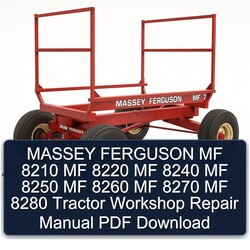 Massey Ferguson MF 8210 8220 8240 8250 8260 8270 8280 Tractor Service Repair Workshop Manual PDF