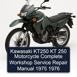 1975-1976 Kawasaki KT Models KT250 250 Motorcycle Service Repair Workshop Manual PDF