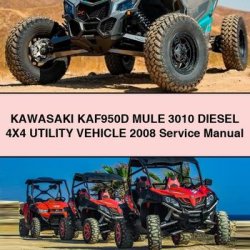 2008 Kawasaki KAF950D Mule 3010 Diesel 4x4 Utility Vehicle Service Repair Workshop Manual PDF