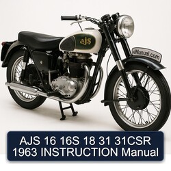 1963 Ajs 16 16S 18 31 31CSR Instruction Service Repair Workshop Manual PDF