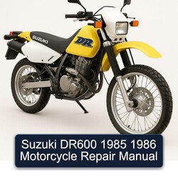 1985-1986 Suzuki DR Series DR600 Motorcycle Service Repair Workshop Manual PDF