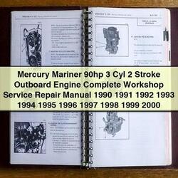 1990-2000 Mercury Mariner 90HP 3 Cyl 2 Stroke Outboard Engine Service Repair Workshop Manual PDF